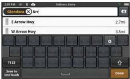 MAGELLAN SmartGPS 5390T - Using the Keyboard to Enter an Address - 4