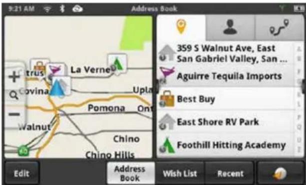 MAGELLAN SmartGPS 5390T - Accessing the Address Book - 1