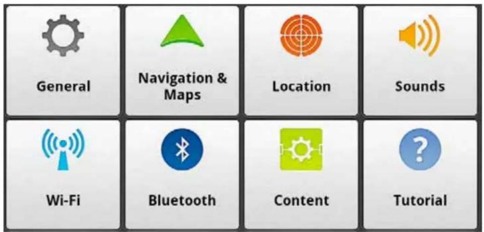 MAGELLAN SmartGPS 5390T - Settings Menu - 1