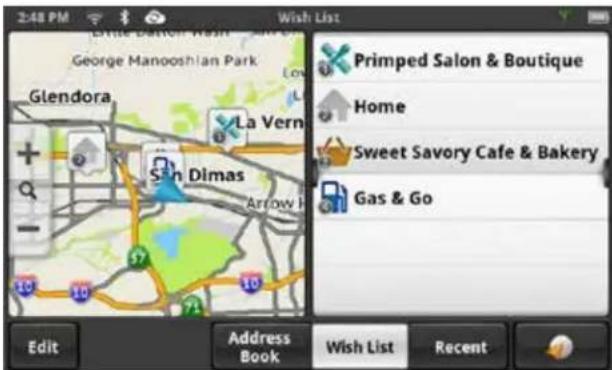 MAGELLAN SmartGPS 5390T - Deleting a Location from the Wish List - 1