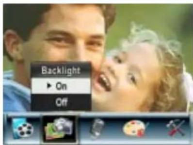 Backlight ► On Off