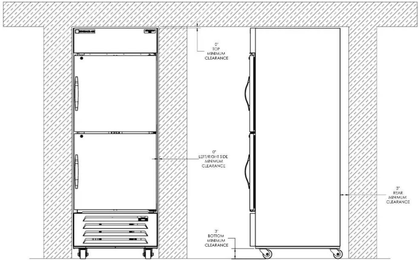 Beverage-Air HBF12HC-1-G - CLEARANCE AND PLACEMENT - 1