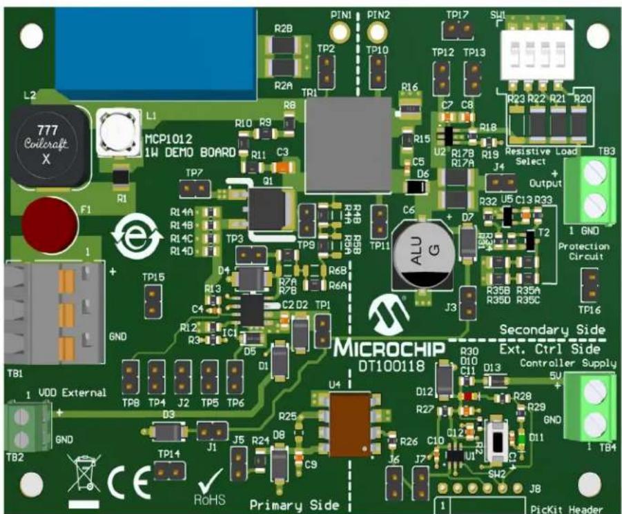 Microchip MCP1012 - MCP1012 1W DEMONSTRATION BOARD DESCRIPTION - 1