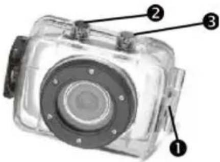 Diagram of a camera module with numbered labels pointing to different components