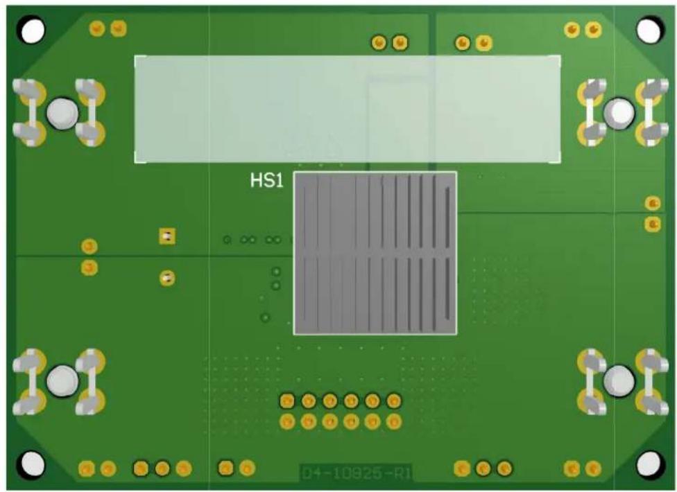 Microchip MIC28517 - A.9 BOARD - BOTTOM VIEW WITH HEATSINK HS1 MOUNTED - 1