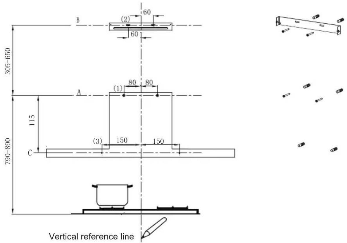 ASPES ACPT900BX - WALL DRILLING AND BRACKET FIXING - 1