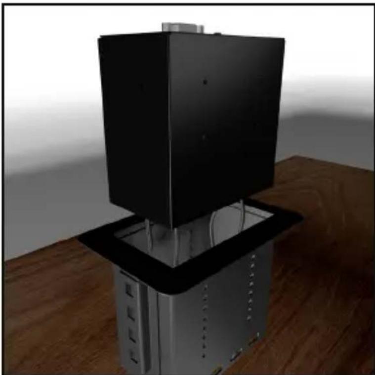 StarTech.com KITBZPOWEU - Installing the Module in the Modular Table Box - 1