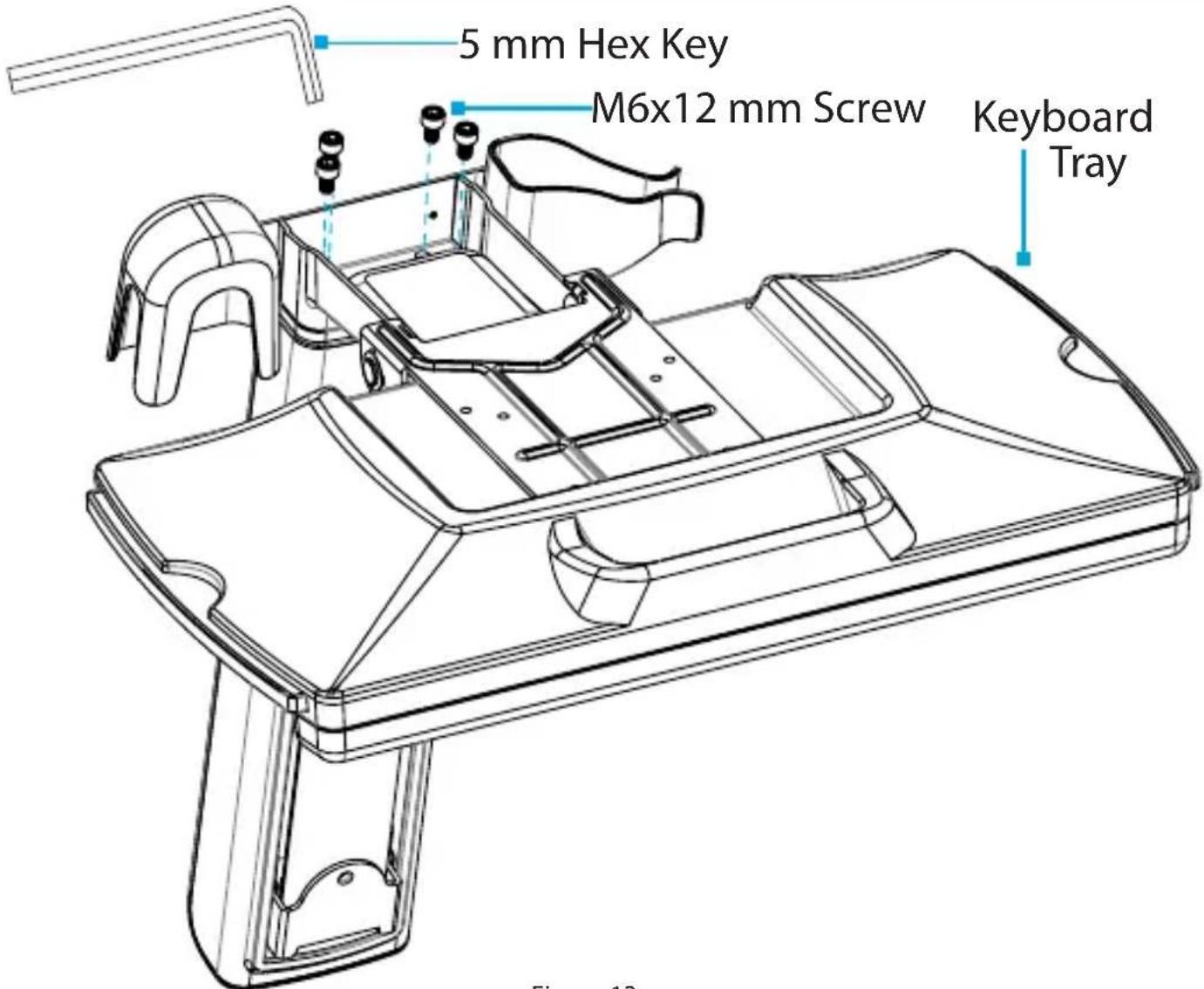StarTech.com SIT-STAND-ARM-1MS - Attach the Column to the Keyboard Tray - 2