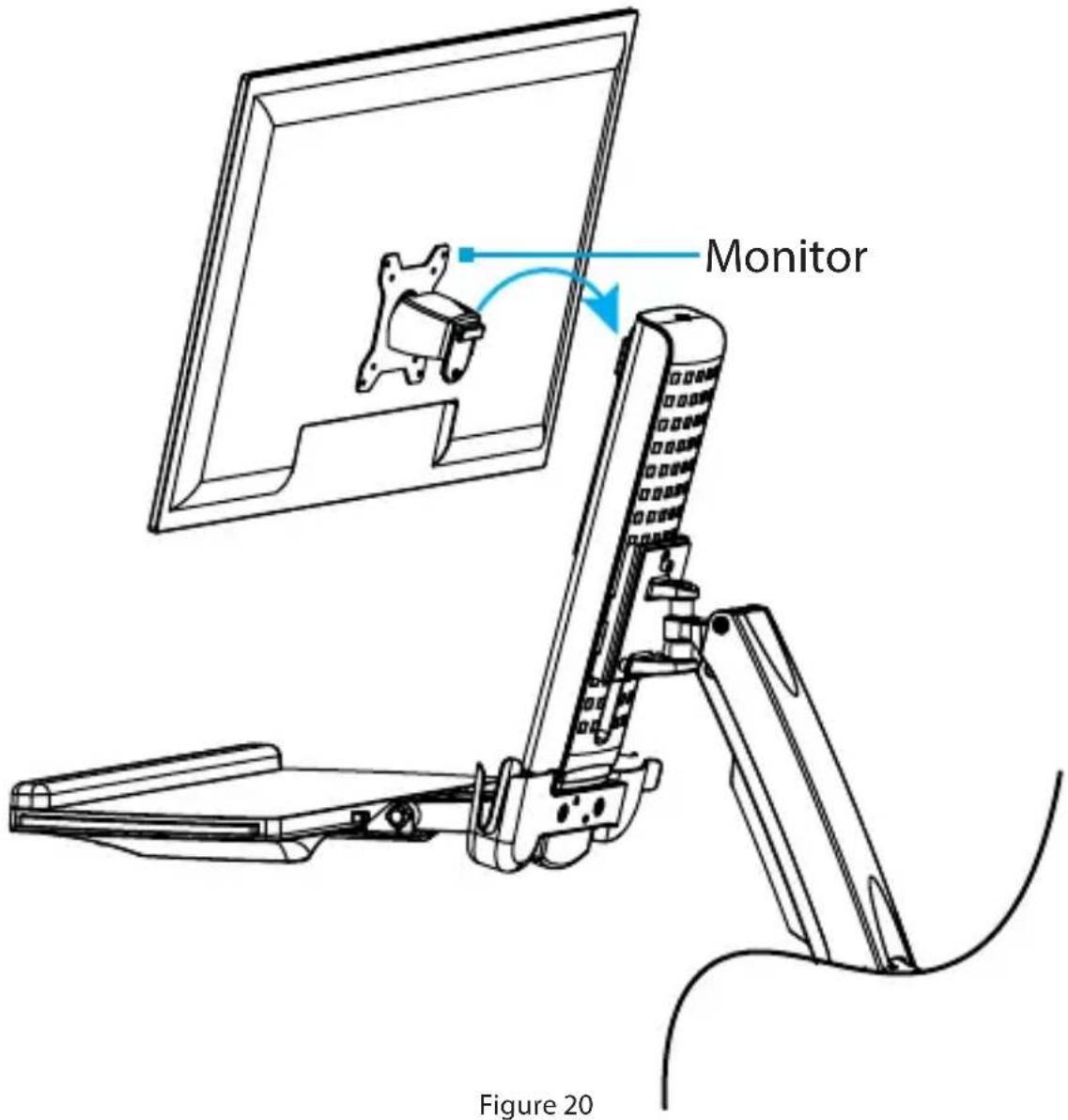 StarTech.com SIT-STAND-ARM-1MS - Attach the Monitor to the Column - 1