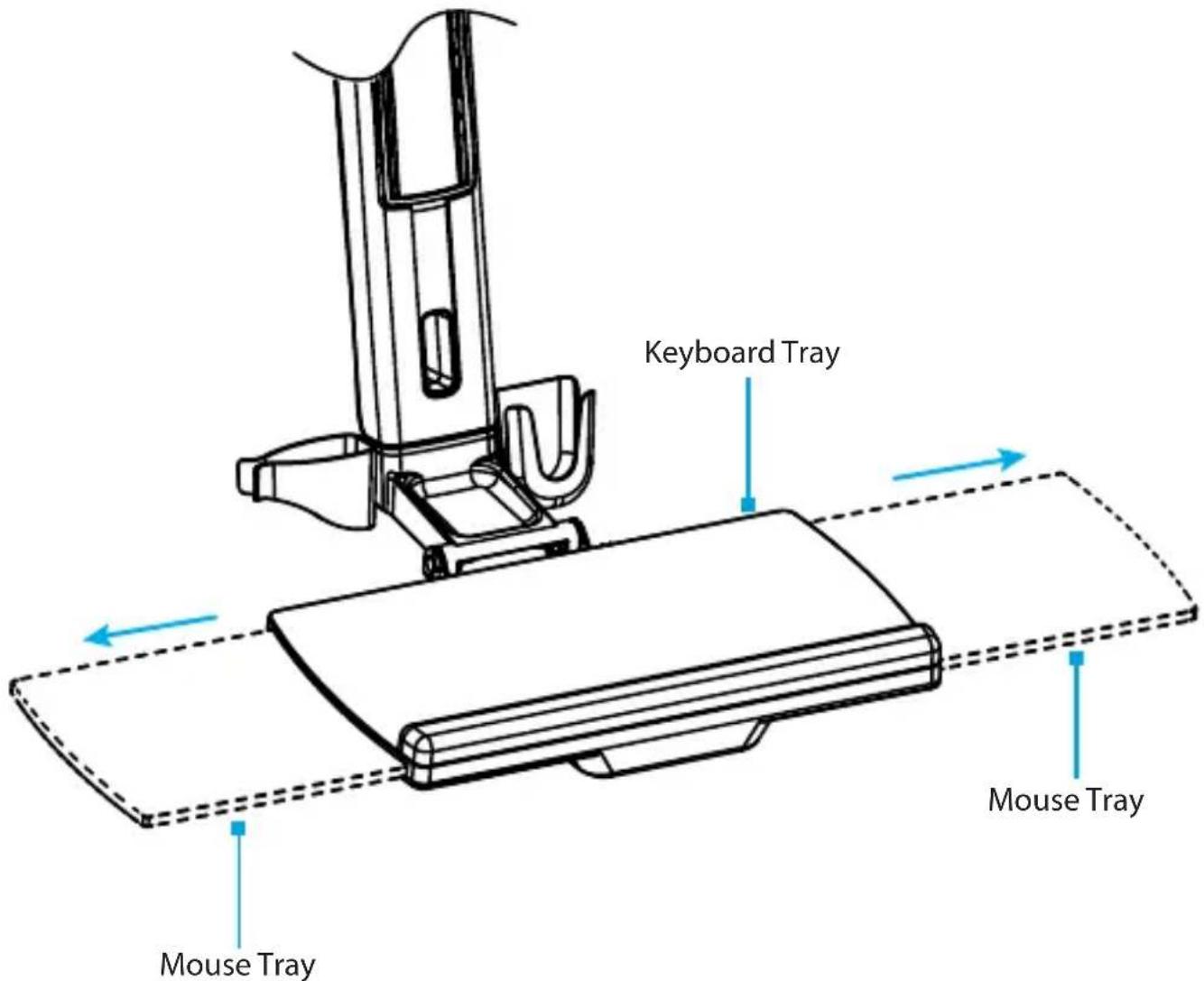 StarTech.com SIT-STAND-ARM-1MS - Extend the Mouse Tray - 1