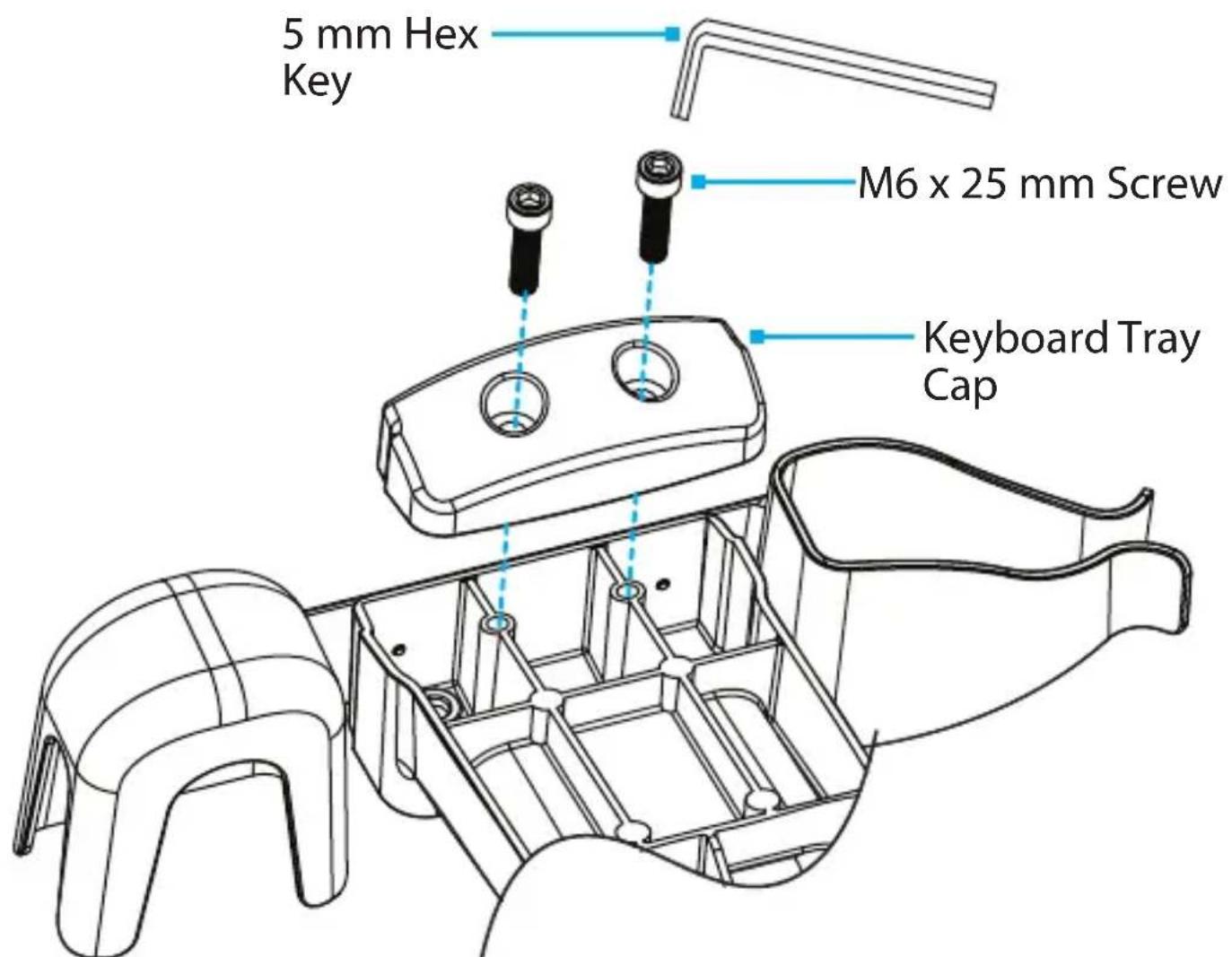 StarTech.com SIT-STAND-ARM-1MS - Attach the Column to the Keyboard Tray - 3