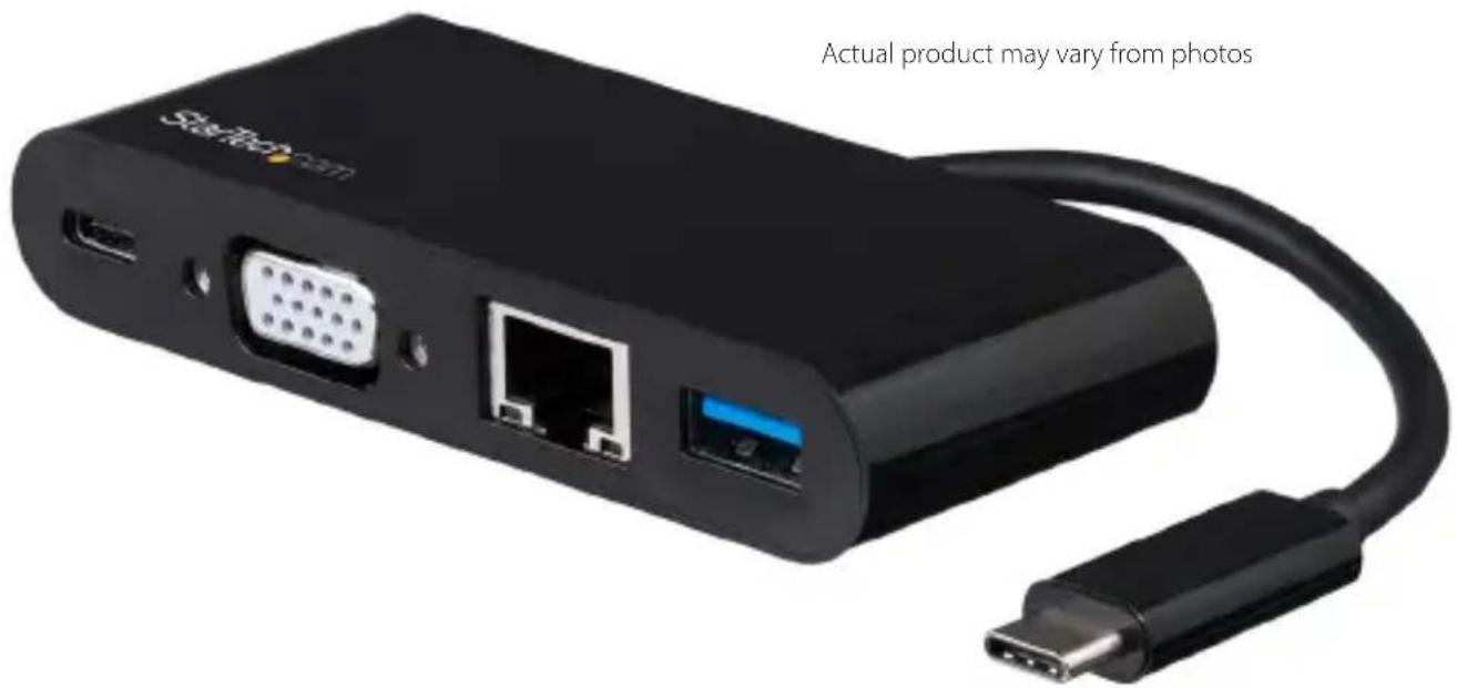 StarTech.com DKT30CVAGPD - USB-C Multiport Adapter VGA - USB-A GbE - PD Charging - 1
