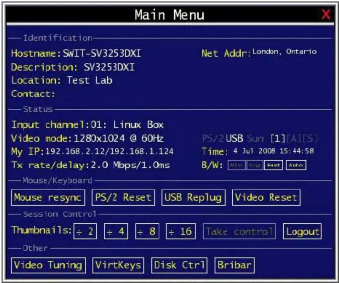 StarTech.com SV3253DXI - Main Menu - 1