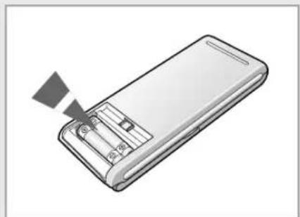 SAMSUNG US09P8GE - Inserting the Remote Control Batteries - 2