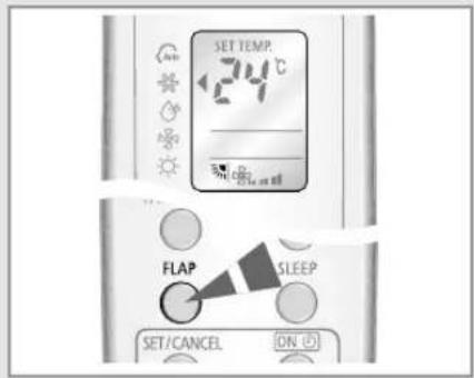 SAMSUNG AQ18WJWB - Adjusting the Airflow Direction Vertically - 1