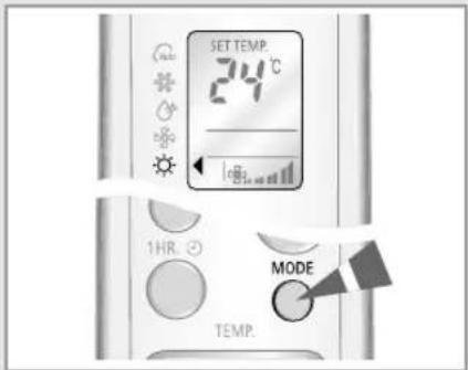 SAMSUNG AQT18WJWE - Selecting the Heat Mode - 2