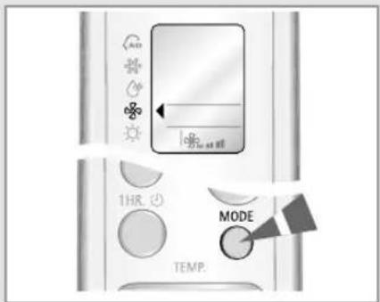 SAMSUNG IAQT12WHWE - Selecting the Fan Mode - 3