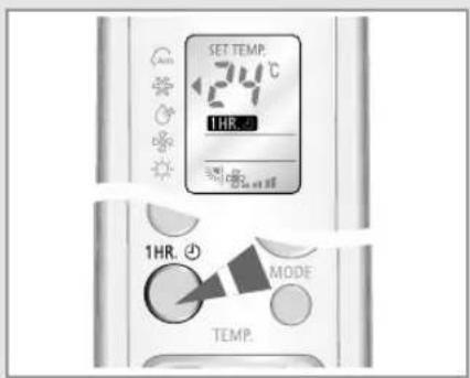 SAMSUNG IAQT12WHWE - To cancel the 1 Hour Timer - 1
