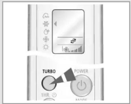 SAMSUNG IAQT12WHWE - Selecting the Turbo Function - 1