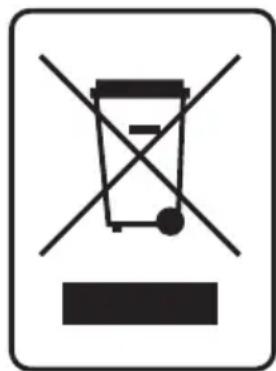 Prohibition sign with a trash bin and crossed-out lines, indicating no waste or disposal.