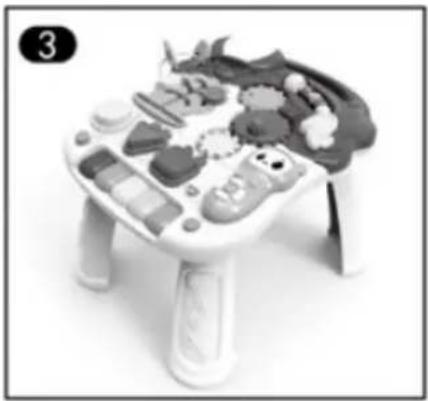Chipolino 2 in 1 Multi - ASSEMBLY OF THE TABLE FOR PLAY - 3