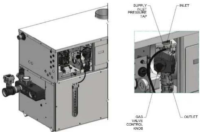 Jandy CXI500PN - Checking gas supply pressure - 2