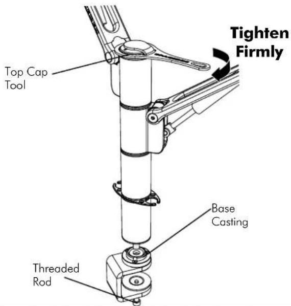 Atdec SD-SA-DK-DB-BK - C.1.3. Attaching the Swing Arm Post - 1
