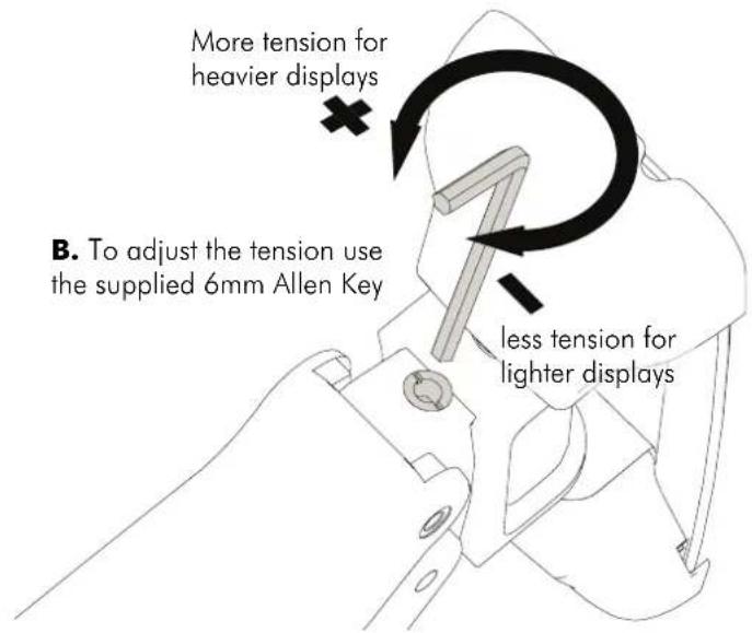 Atdec TH-3060-UFH - Step 10. Display Height Adjustment - 2
