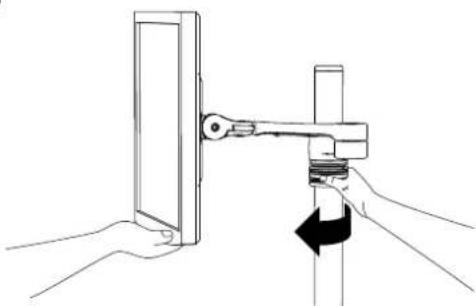 Atdec VF-AT-NK - Step 2. Remove existing Arm &amp; Monitor from Visidec Pole (ensure monitor cables are unplugged) - 2