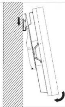 Technical diagram showing a mechanical assembly with labeled components and directional arrows indicating motion or force.