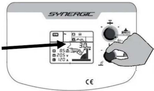 Weldclass Weldforce 250MST - MIG Synergic Program Selection - 2