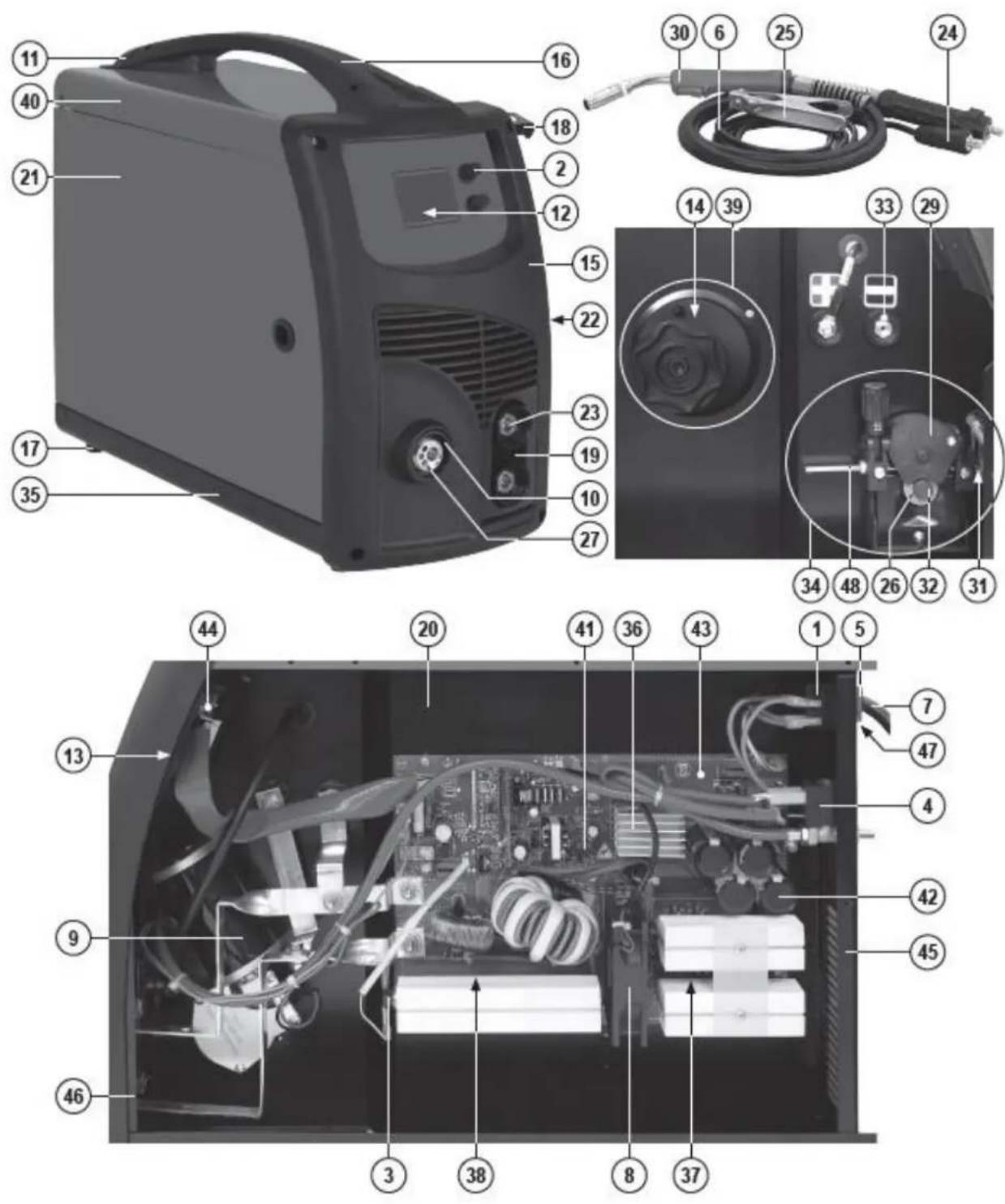 Weldclass Weldforce 250MST - Machine Spare Parts: - 3