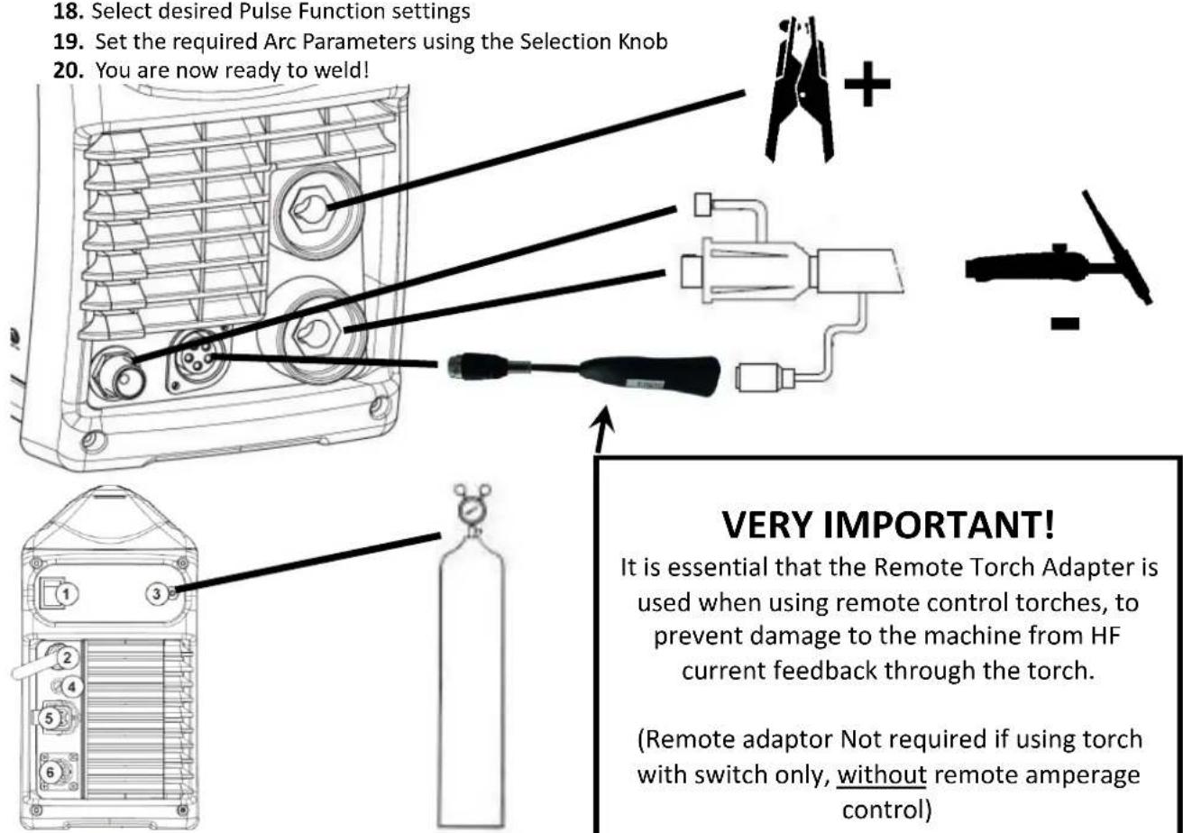 Weldclass Weldforce 202T - TIG Welding Setup - 1