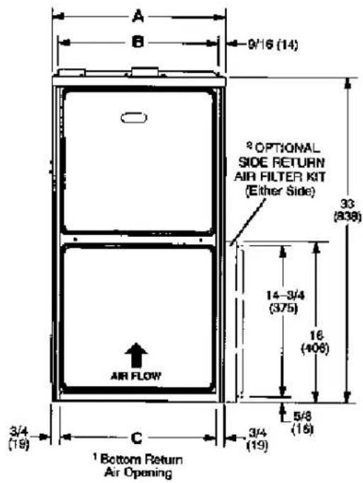 MRCOOL MGM95SE135D5XA - Unit Dimensions - 1