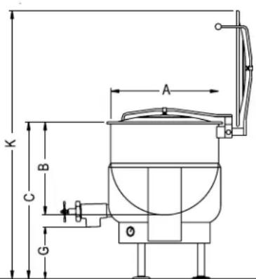 Blodgett KPS-40E - TILTING TRI-LEG KETTLES - 8