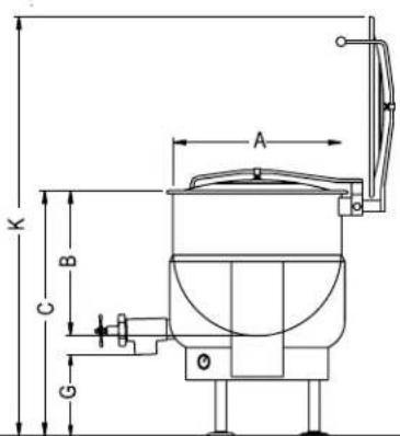 Blodgett KLS-30E - TILTING TRI-LEG KETTLES - 7