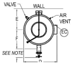 VALVE WALL AIR VENT EC E F SEE NOTE D