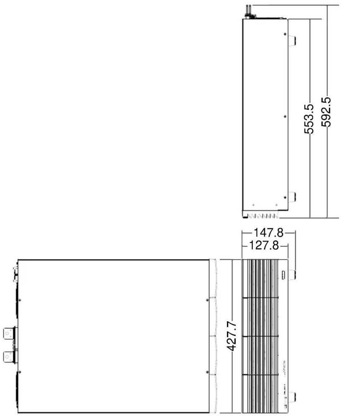 GW Instek PEL-3211 - PEL-3000 Dimensions - 3