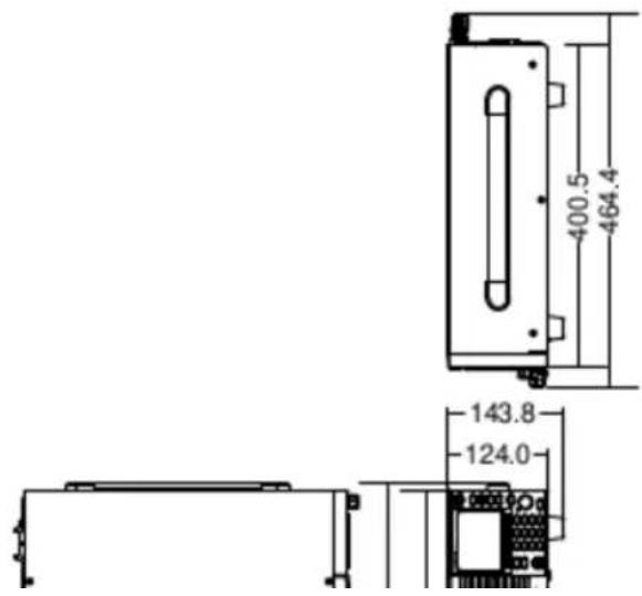 GW Instek PEL-3211 - PEL-3000 Dimensions - 1