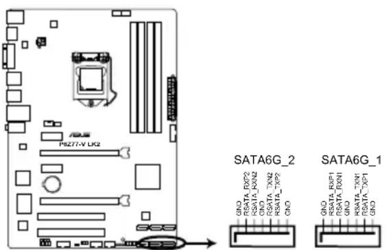 ASUS P8Z77-V LK2 - Intel® Z77 Serial ATA 6.0 Gb/s connectors (7-pin SATA6G\_1/2 [gray]) - 1
