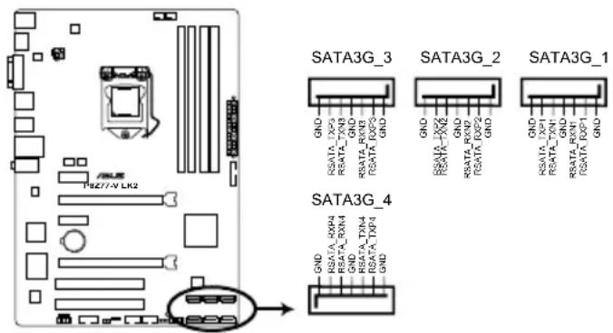 ASUS P8Z77-V LK2 - Intel ^ Z77 Serial ATA 3.0 Gb/s connectors (7-pin SATA3G\_1-4 [blue]) - 1