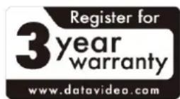 DataVideo RP-76 - Three Year Warranty - 1