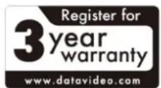 DataVideo RP-64 - Three Year Warranty - 1