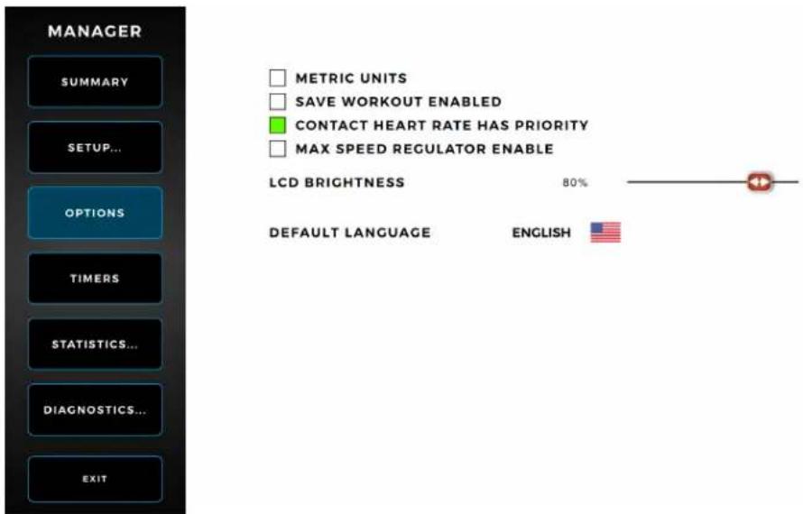 True Envision 22 - Options Menu: - 1
