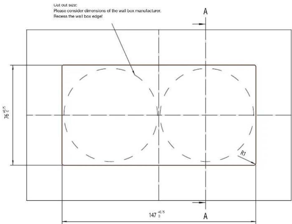 JUNG LSZES98 - 2-gang frame installation: - 1