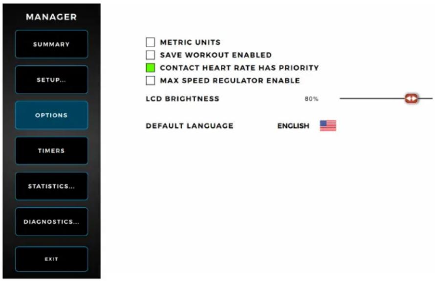 True Envision 16 - Options Menu: - 1
