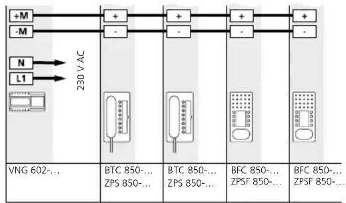 JUNG SI4AW - Current consumption and ranges with supplementary power supply - 1