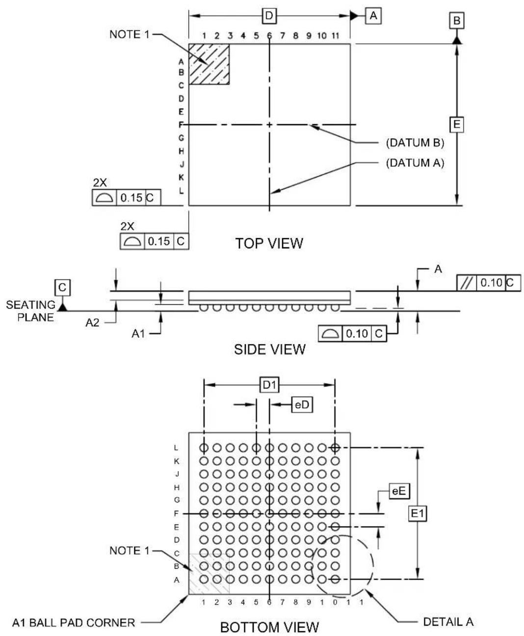 Microchip MCP37231-200 - 121-Ball Thin Fine Pitch Ball Grid Array (TE) - 8x8 mm Body [TFBGA] System In Package - 1