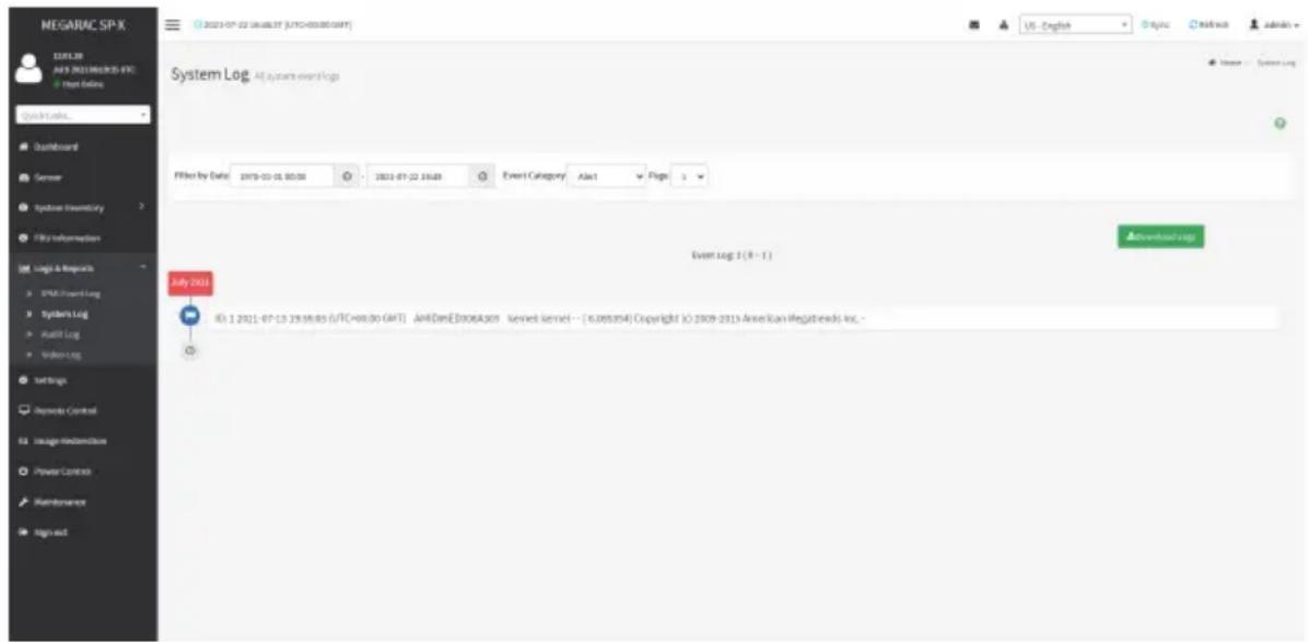 GIGABYTE H263-S62 - 2-5-2 System Log - 1