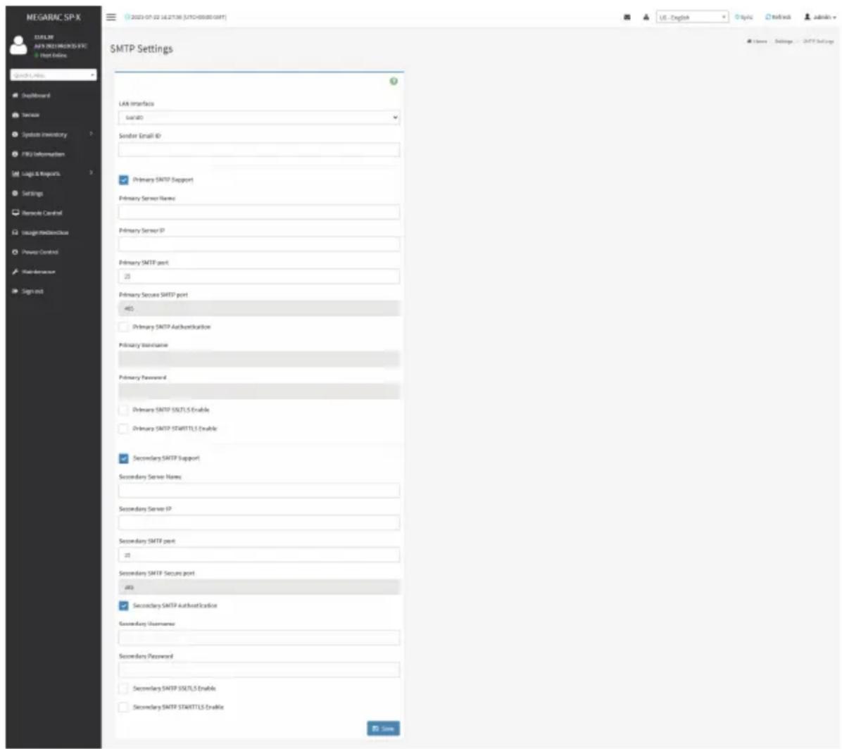 GIGABYTE H263-S62 - 2-6-12 SMTP Settings - 1